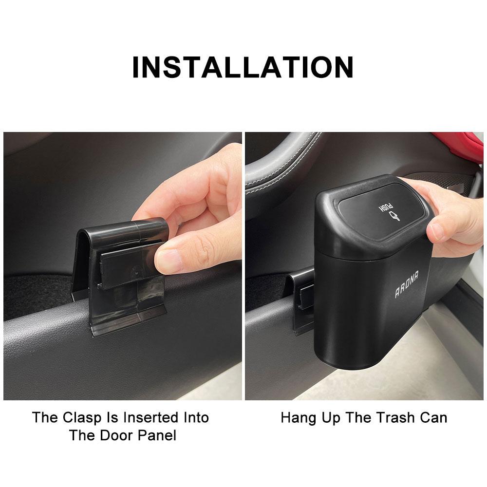 YJTX6 Car Garbage Storage Box Auto Accessories For Seat Leon Ibiza Ateca Arona Cordoba Toledo Altea Alhambra Arosa Exeo Mii Tarraco