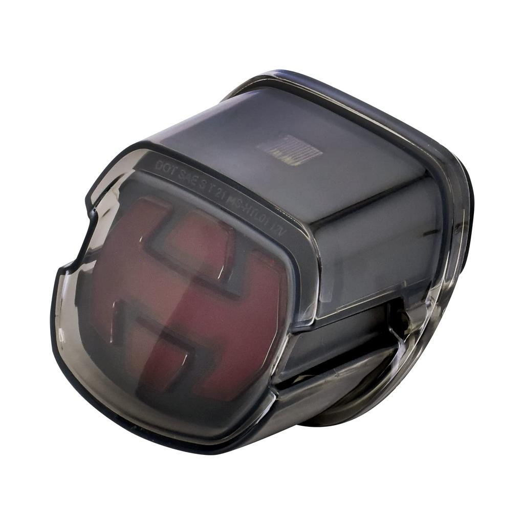 HDBUBALUS Motorcycle Tail Light, Brake Tail Light, Multi-Function Brake Light and Running Light for Harley FXDL, FXST, FLHT, and FLST, Black