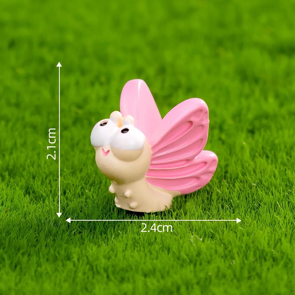 Figurines Miniatures Cute Cartoon Caterpillar Snail Insect Micro Landscape Ornaments For Home Decorations DIY Gardening Decor