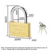 Copper Padlock Small Locks for Luggage Case Locker Home Improvement Hardware 20mm 25mm 30mm 40mm 50mm Include 3Keys 4
