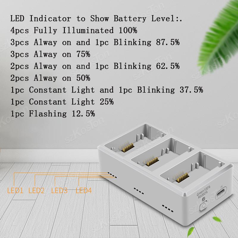 Trzykanałowa dwukierunkowa stacja ładująca do baterii DJI Mini 5 Pro/Mini 4 Pro/Mini 3 Pro Akcesoria do drona