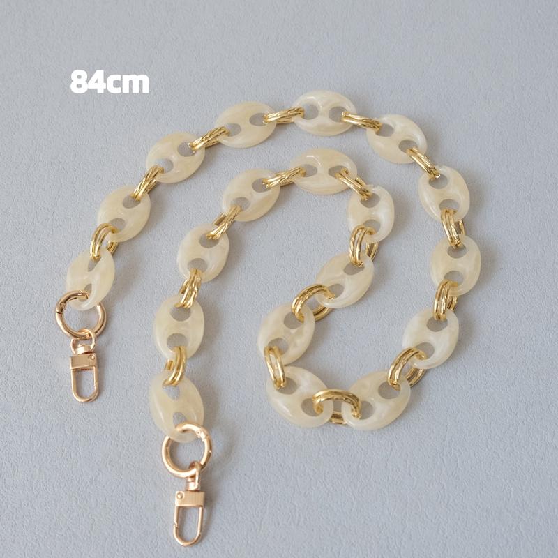New Fashion Woman Bag Accessory Parts Leopard Candy Red Blue Acrylic Resin Metal Chain Strap Women Shoulder Crossbody Long Chain