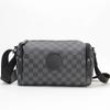 Men's Plaid Crossbody Shoulder Bag - Casual Korean Style Messenger Bag