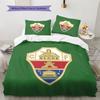 Elche Club de Fútbol Pattern Bedding Quilt Set  Home Decoration  Gift (1 * duvet cover + 2 * pillowcase  without core)