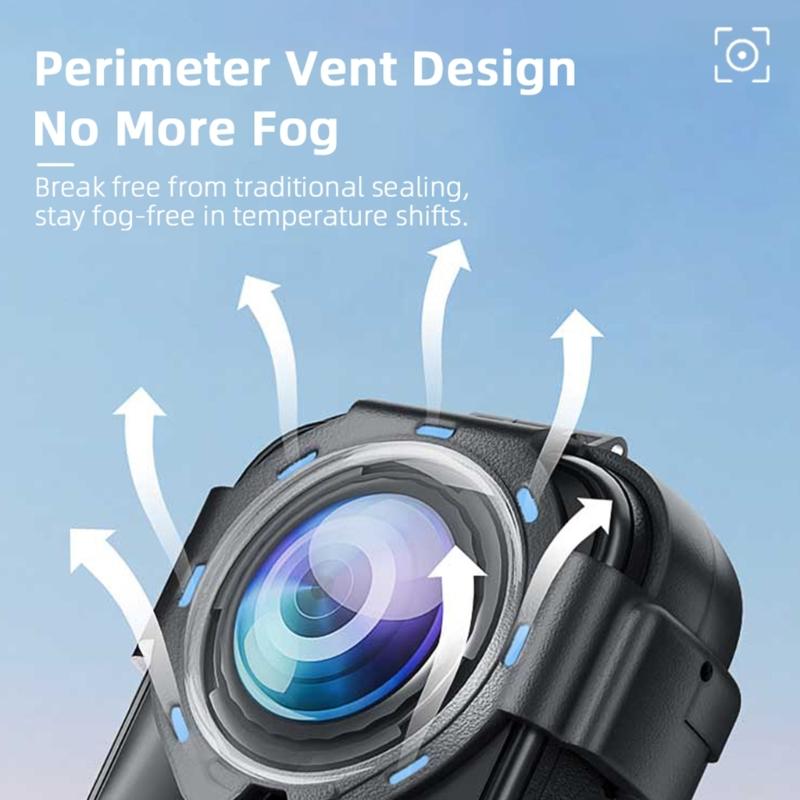 AntiFog Ventilated Lens Protectors for X5 Camera Tempereds Glass Cover With Secure Snap On