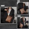 Retro Style Shoulder Bag Crossbody Bag Waterproof Lightweight PU Leather Brown Brown [MaRowsm] Men's
