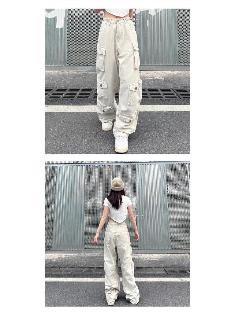 Trendy Women's American Retro High Street Overalls – Stylish & Functional Apparel