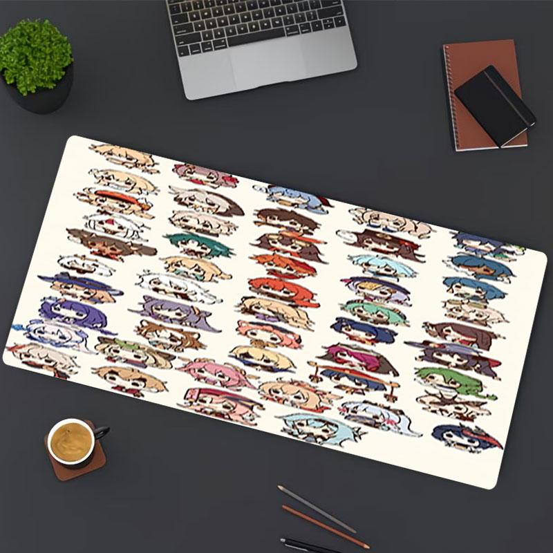Genshin Impact Print Mouse Pad, for Keyboard Pad Laptop PC Mat for Office Home Use, Desk Decor, Perfect Birthday Gift for Gamers