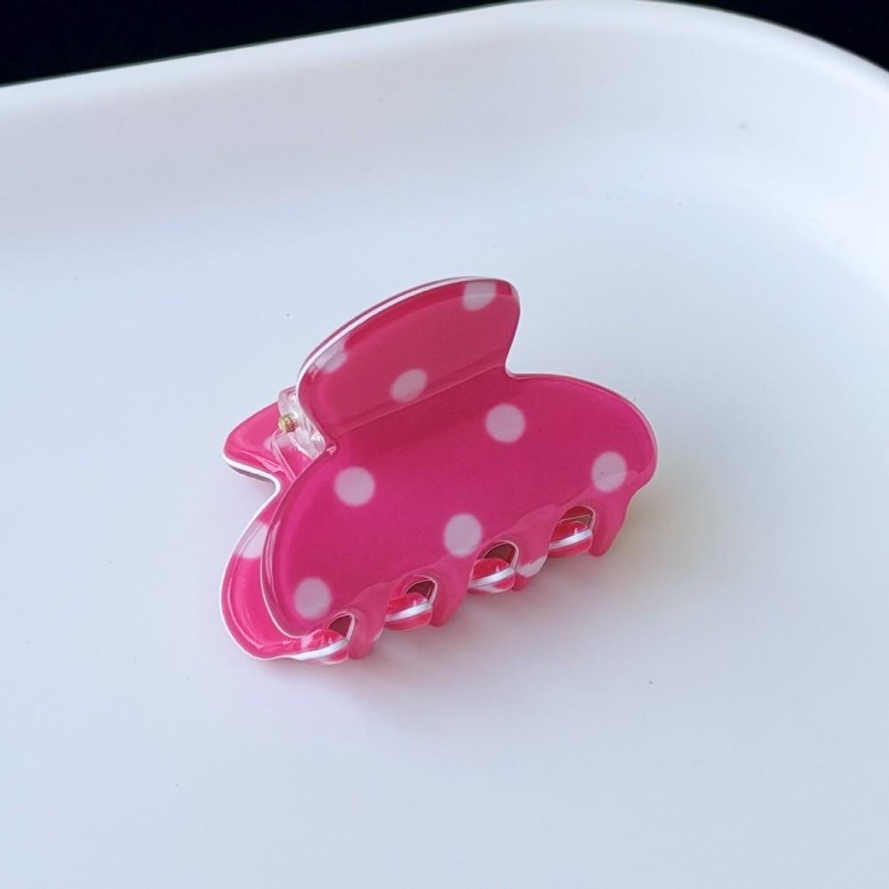 Cute Polka Dot Hair Claw Non-Slip Acrylic Hair Clamps New Mini Hair Clips  For Women