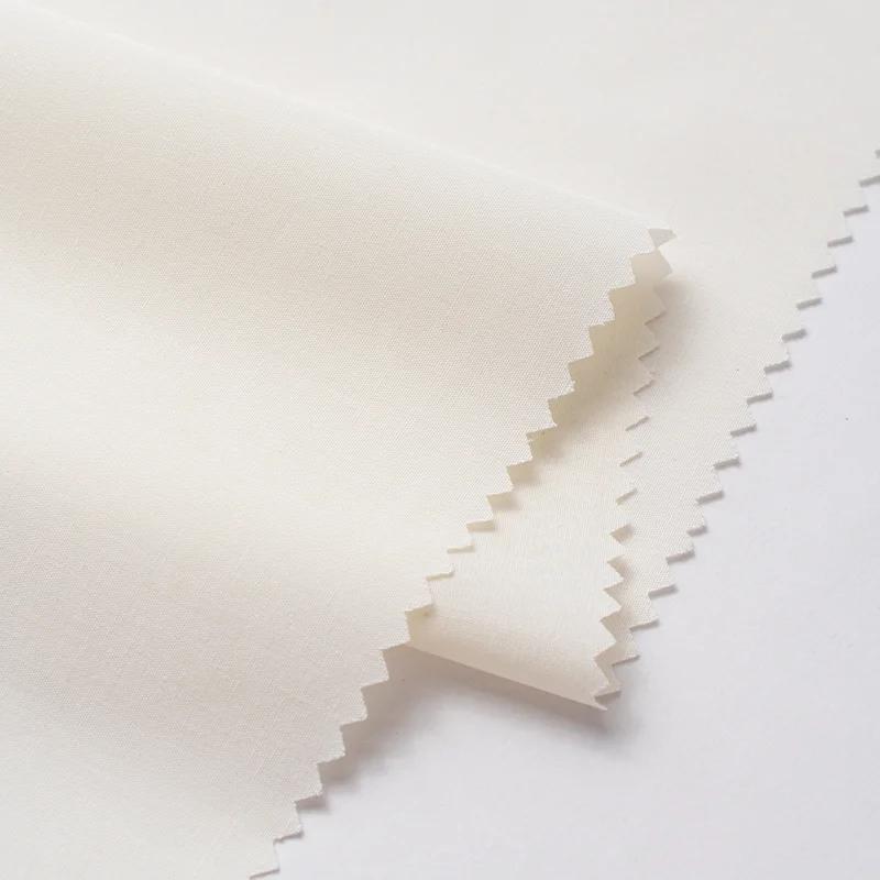 Plain Combed Cotton Fabric Poplin for Clothes Shirt Dresses Sewing High-grade Smooth Skirts Cloth Thin Anti-wrinkle