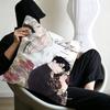 Korean Manhua Roses And Champagne Pillowcase Toon Gift Cushion Cover Bedroom Home Sofa Chair Seat Decor Pillow Case