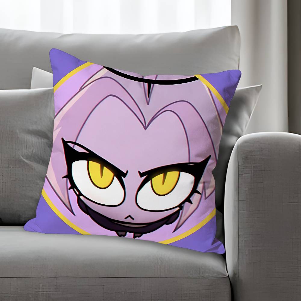 Lute HHazbinES Anime Celebrity Merchandise AllMatch Printed Pillow Case Sofa Car Office Room Decoration Protector