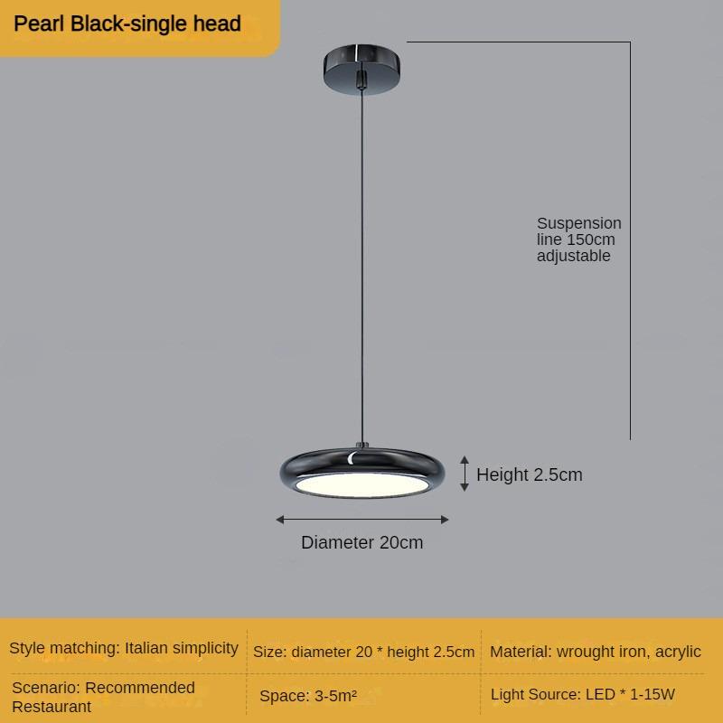 

Светодиодная люстра Nordic для ресторана, прикроватный столик, черный хромированный цвет, три лампы, круглая прямая пластина, подвесной светильник Natural White(no RC)