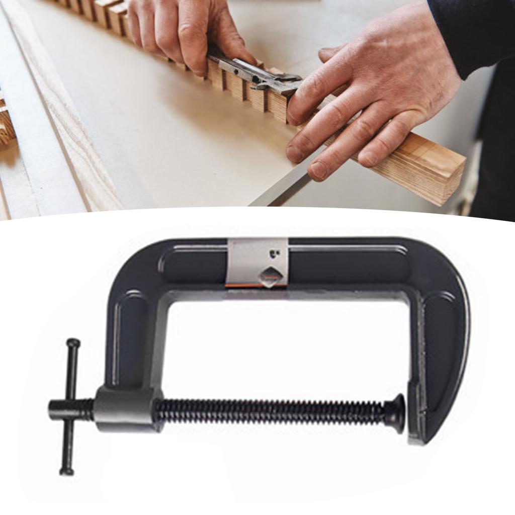 C-Klammer 3 Zoll Gusseisen Hochfest Holzbearbeitung Befestigung C-Klammer Werkzeug für Heimwerkstatt Holzwerkstatt