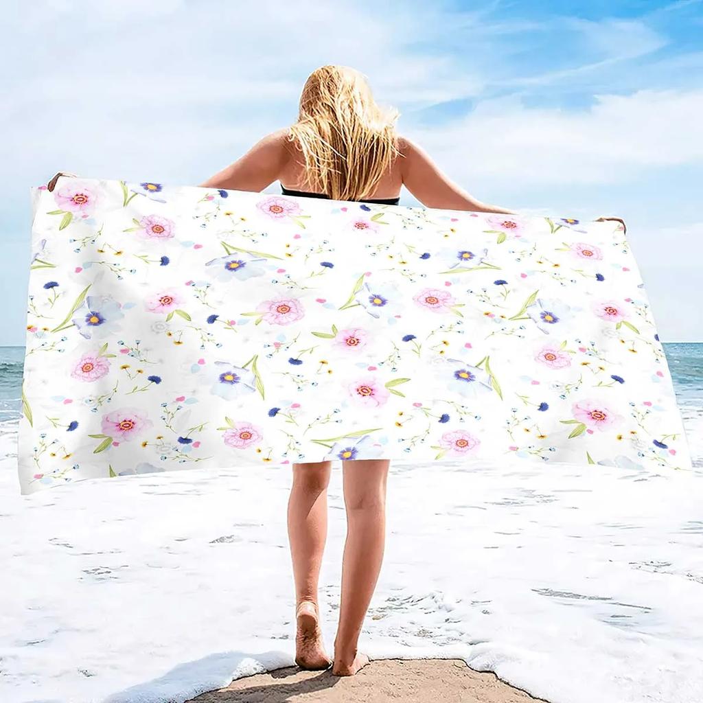 Maus Eule Tier Strandtuch Digitaldruck Dünn Schnelltrocknend Anti-Sand Mikrofaser Leicht für Schwimmen Yoga Reisen Fitnessstudio Geschenk