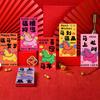 6Pcs Red Envelope Lunar New Year Gift Set with Golden Embossed Horse Patterns Automatic Sealing Design Red Money Envelopes