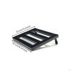 Black Metal Pedalboard Textured Slatted Guitar Raised Feet Angled Pedal Board 3427cm