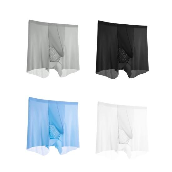 Men Boxer Underwear Elastic Mid-Waist Elephant Nose Design Shorts Briefs Quick Drying Seamless Soft Fabric