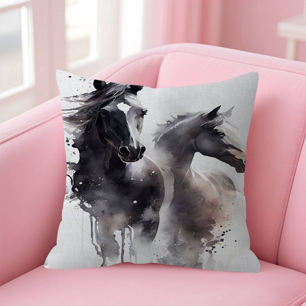 Modern Minimalist Animal Horse Pillow Cushion Cover Pillowcase Living Room Sofa Home Decor Customized