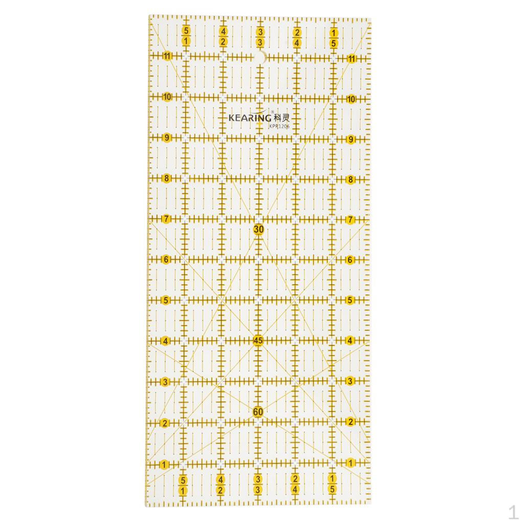 

Прямоугольная сетка, швейная линейка для квилтинга, шаблон для рисования, инструмент «сделай сам» для лоскутного шитья, 30x15 см