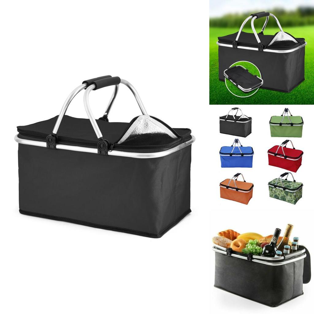 30l Insulated Cooler Picnic Basket For Camping And Outdoor Activities**