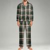 Men's Long Sleeve Button-Down Pajama Set, 2-Piece Sleepwear Loungewear with Pants for Home and Bedtime