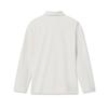 FILA White Fashion Simple Classic Basic Solid Color Casual Light Business Versatile Comfortable Long Sleeve Polo Shirt Men tops F11M613218FGY