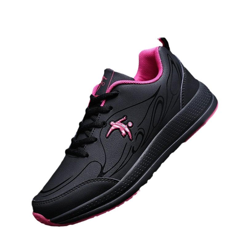 High-quality Spring and Autumn Leather Waterproof Soft-soled Casual Shoes Women's Winter Fashion Versatile Lightweight Non-slip Sports Shoes