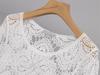 Hollow Knitwear Women's Loose Summer Crochet Cover-up - Korean Style Five-Sleeve Pullover Top
