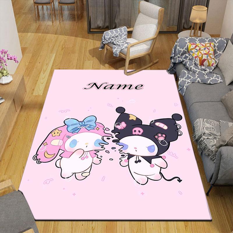 Custom 1Pc Kawaii Gothic Kitty Rug Office Carpet Indoor Outdoor Entrance Doormat Nonslip Soft And Comfortable Living Room D2915282
