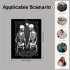 Cozy Skull Couple Flannel Throw Blanket - Soft, Warm & Allergy-Friendly for Couch, Bed, Office - Perfect for Halloween & Christmas Gifts