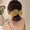 Versatile Summer Mesh Hair Clip: Large Pleated Back-of-Head Hairpin for Women