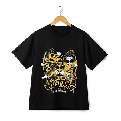T-shirt Grafica Wu Tang Clan Uomo Donna Tee Top - Hip Hop Rap Streetwear Maglietta Gialla