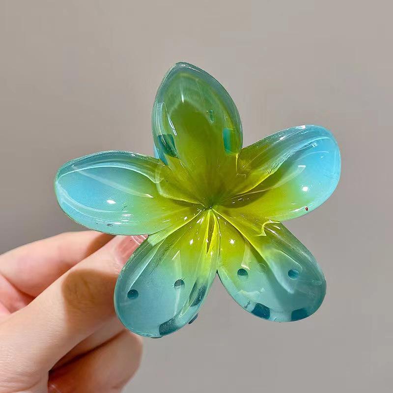 Vintage Damen Mehrfarbige Frangipani Fee Haarspange
