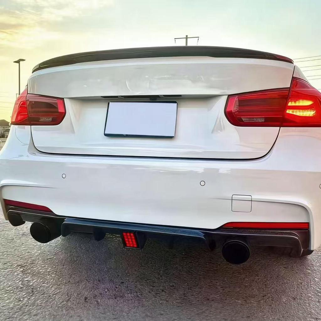 BMW 3 Series F30/F35 Gloss Black Rear Diffuser with LED Dual Exhaust