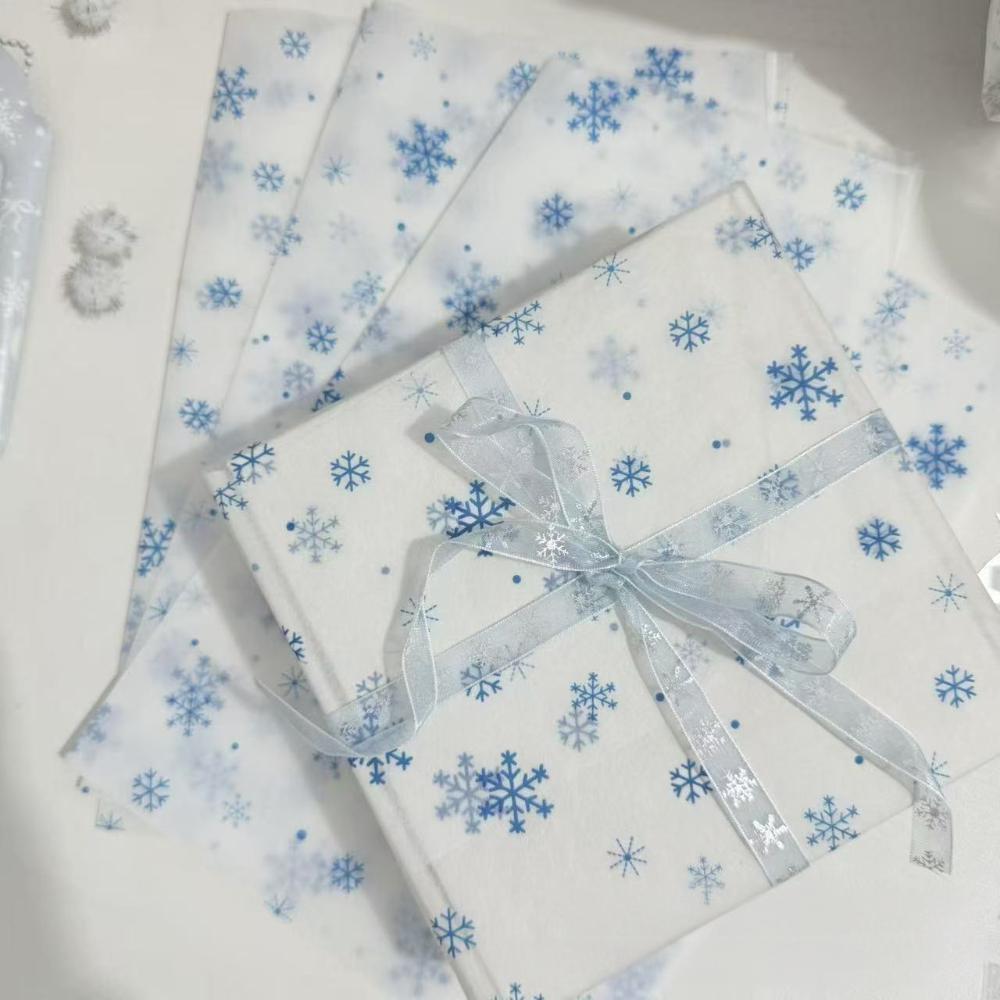 Seidenpapier Großes Weihnachtspapier Geschenkpapier Schneeflocken Seidenpapier Geschenkverpackung Für Bastelarbeiten Saison Feiertage Strauß