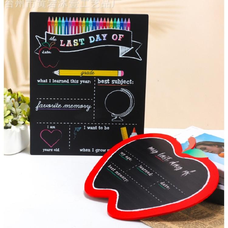 Double Sided Wooden Classroom Board Attachment Durability Ecological Friendly Design for Study Note Photo Props