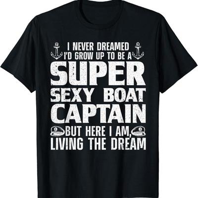 Design Drôle de Capitaine de Bateau Pour T-Shirt de Navigation de Plaisance
