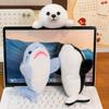 Cute Seal Plush Toy Kawaii Soft Shark Plushie Doll Furry Ocean Animal Stuffed Toy Baby Sleeping Throw Pillow Complimentary Gifts