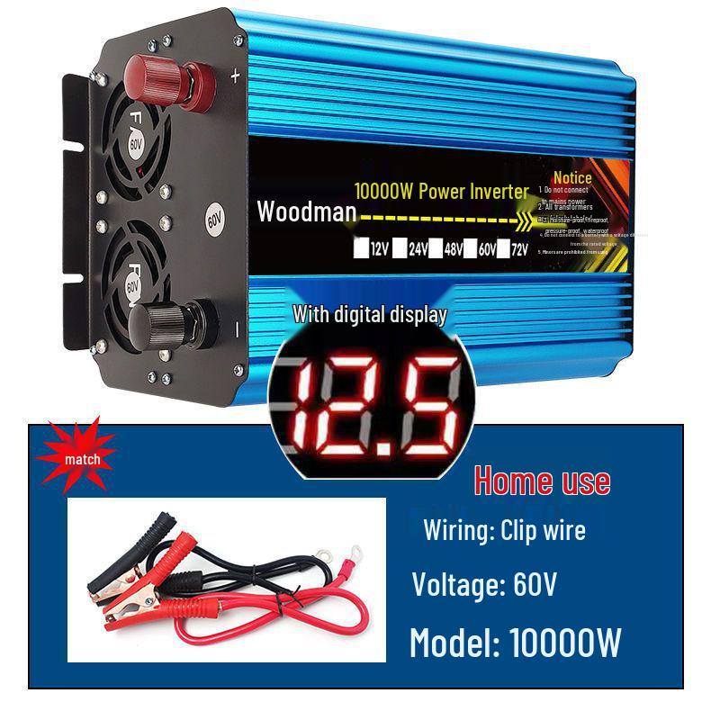 High-Power Inverter 12V/24V/48V/60V to 220V, 3000W/4000W/5000W for Car/Home Use