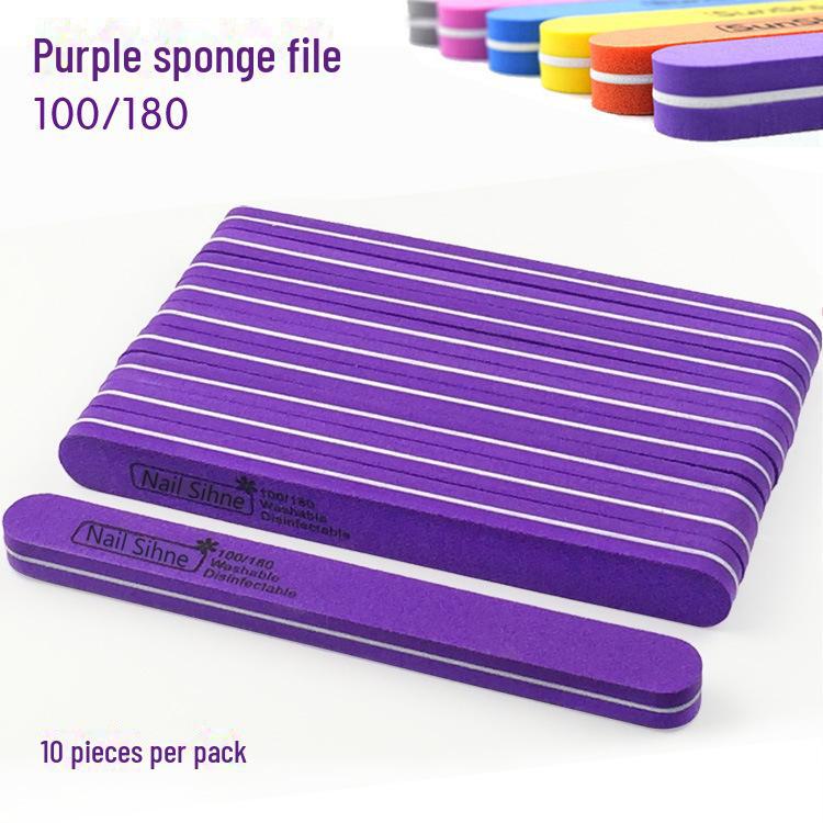 

Двусторонняя пилка-губка для дизайна ногтей: Одна сторона грубая, одна сторона мелкая для полировки маникюра 17.8 × 1.9 × 1.1 cm
