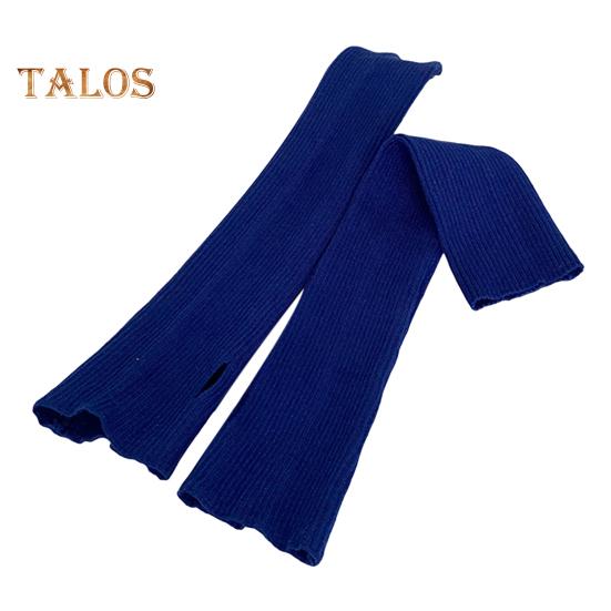 

1 пара перчаток осень-зима без пальцев трикотажные высокоэластичные нескользящие нарукавники однотонные цветные нарукавники сохраняют тепло ветрозащитные велосипедные нарукавники темно-синий