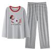 Pajamas Women's Spring, Autumn and Winter Pure Cotton Long-sleeved 1011 New Cute Student Large Size Can Be Worn Outside Loungewear Suit