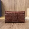 CONTACT'S Genuine Leather New Style Men's Waist Bag for 6.9 Inch Mobile Phone FRID Wallet Card Holder Male Belt Pack Phone Pounch