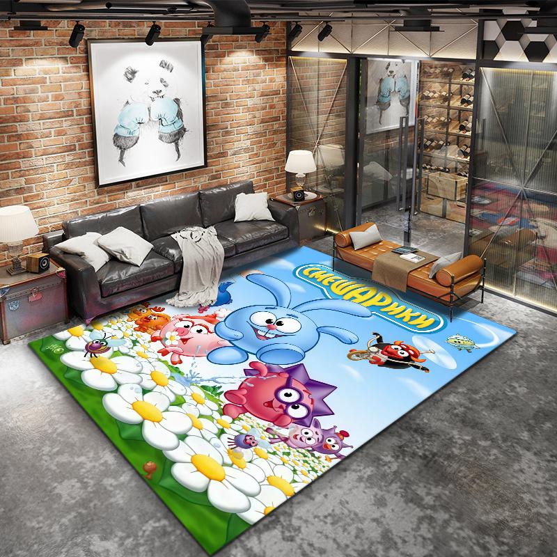 Smeshariki Carpet Rug for Living Room Bedroom Home Sofa Decoration,Kids play Nonslip Floor Mat