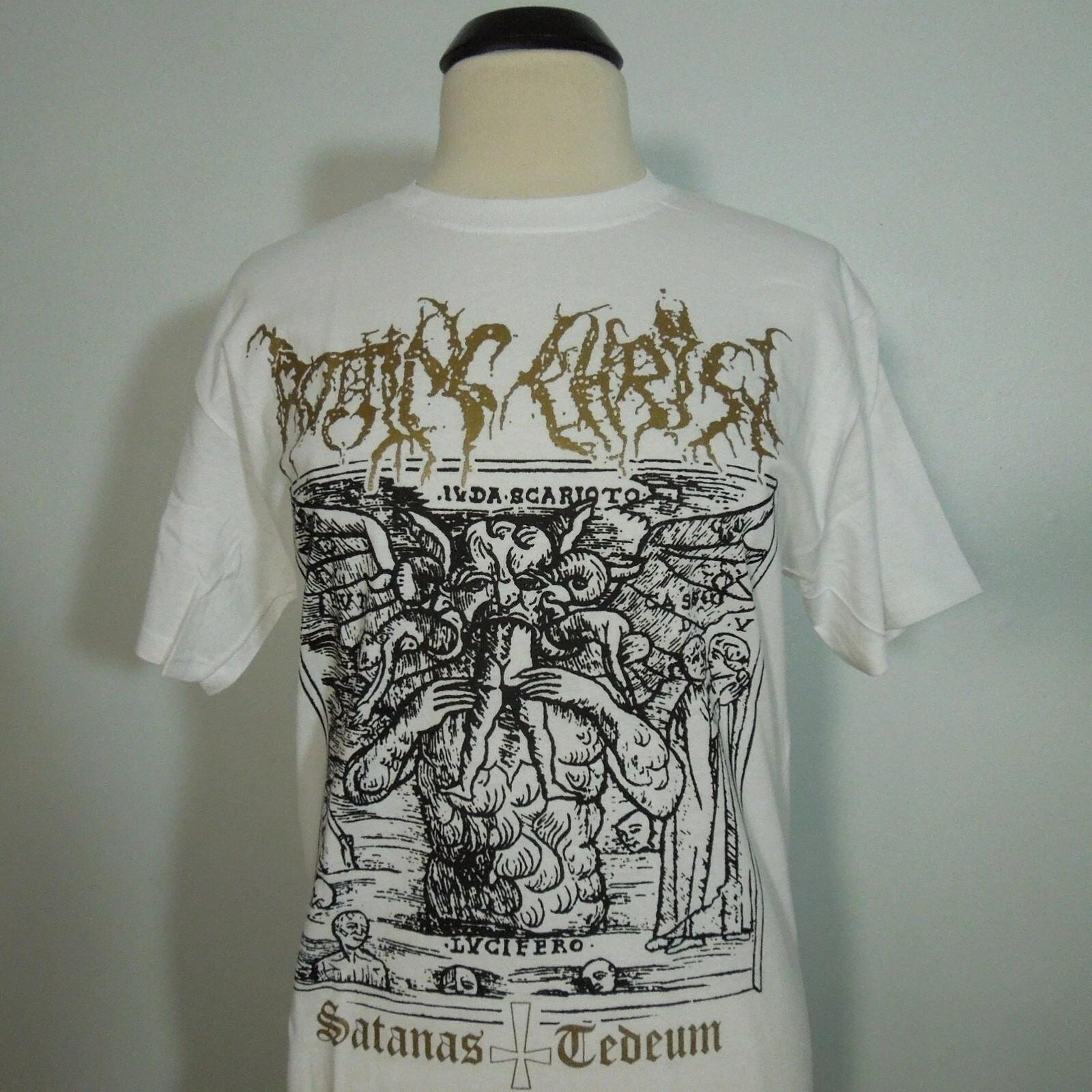 ROTTING CHRIST Satanas Tedeum S SMALL T-Shirt WHITE Band Logo XL