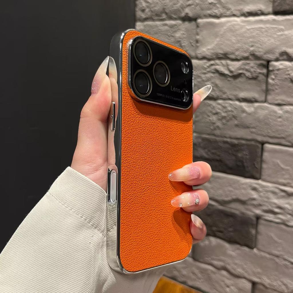 Luksusowe Wegańskie Skórzane Poszycie Odporne na Wstrząsy Etui na Telefon dla iPhone 17 Air 16 15 14 Plus 13 12 Pro Max Ochrona Soczewki Aparatu Matowa Pokrywa