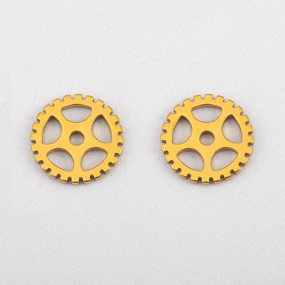 15pcs Stainless Steel Mechanical Steampunk Cogs Gears Clock Hour Hand Pendant Necklaces Bracelets Charm DIY Jewelry Making Decro