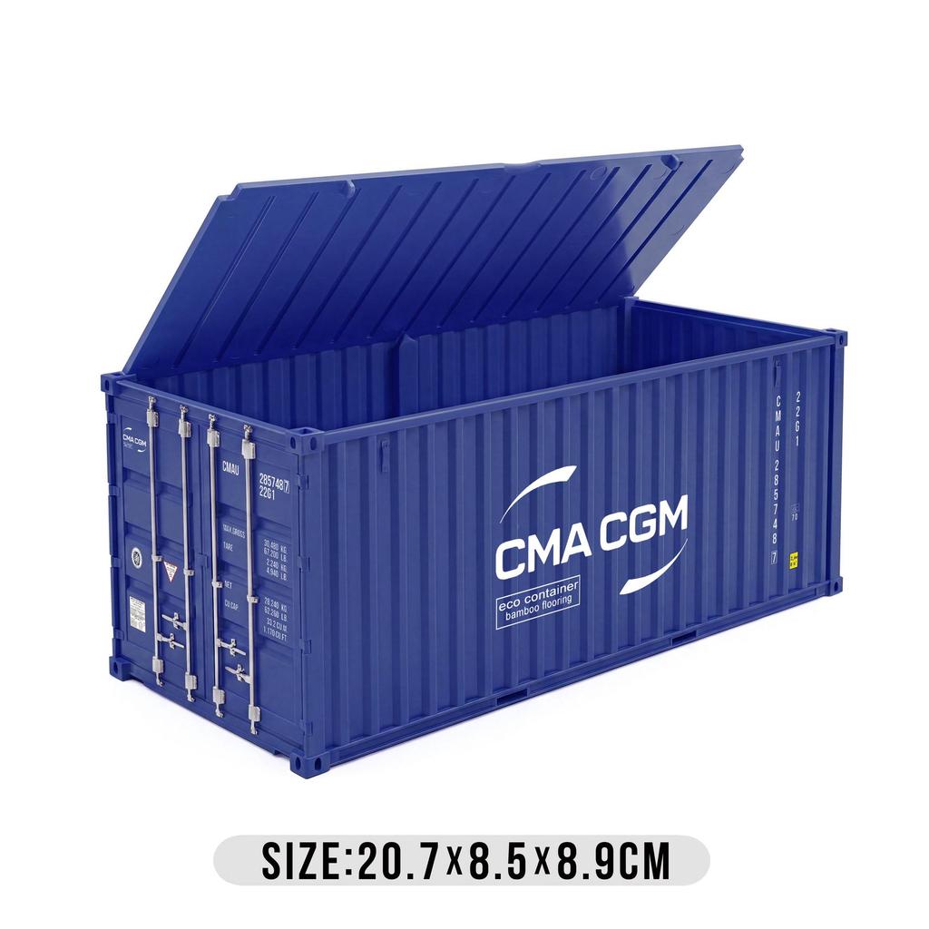 Gray Maersk Flip-top Model Container with Custom Logo and Graphics - Business Gift Edition
