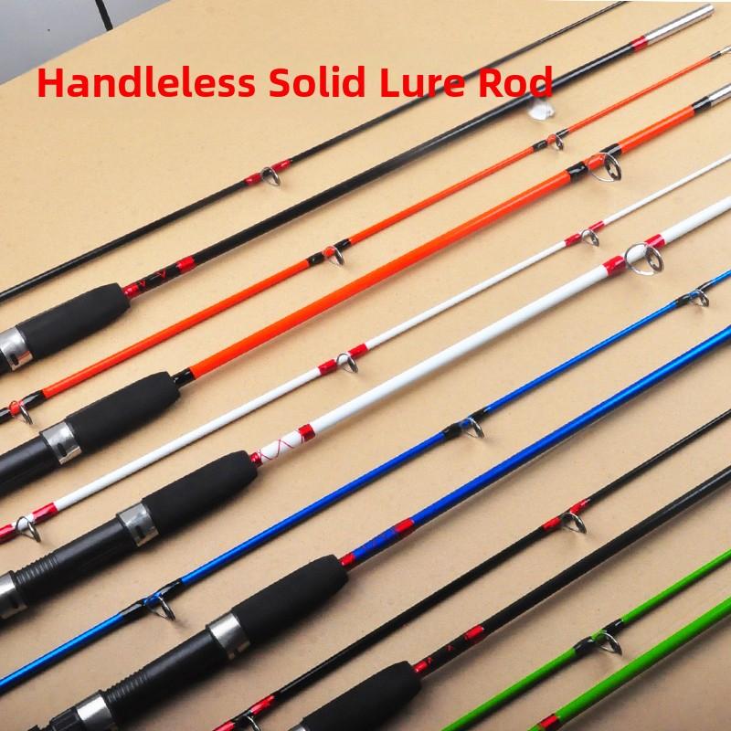 Ultra Hard Glass Steel Fishing Rod Sea Fishing Gear Straight Handle Anchor Rod Boat Shore Kayak Lake River Stream
